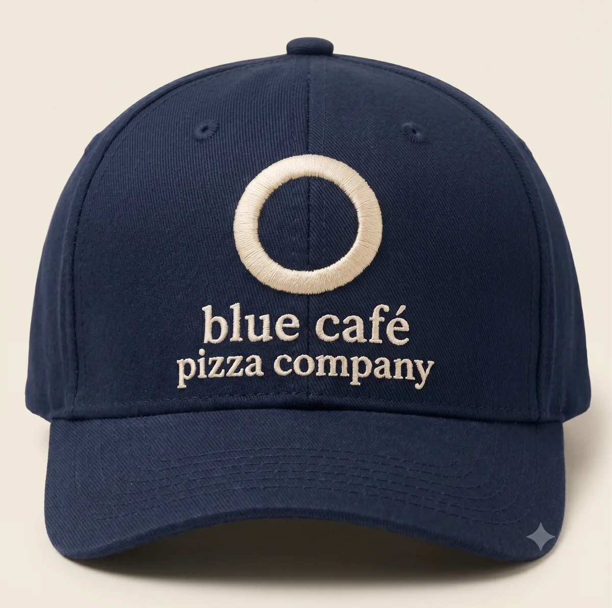 navy pet met blue café pizza company logo